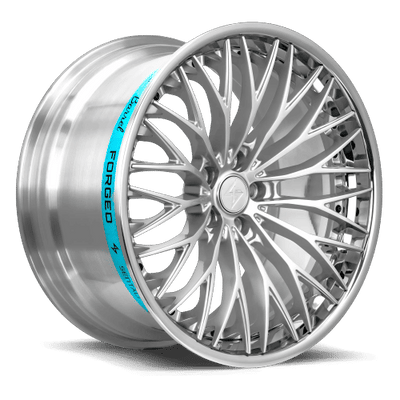 Sentali - SB1 - Polished - Polished Lip / Hyper Silver Centre - 20" x 9", 25 Offset, 5x112 (Bolt pattern), 66.6mm HUB
