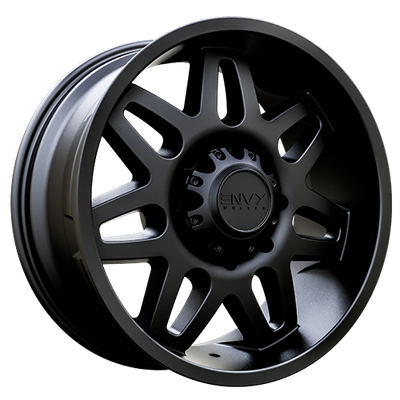 Envy Wheels - ET-2 - Black - SATIN BLACK - 18" x 9", 18 Offset, 8x180 (Bolt Pattern), 125mm HUB