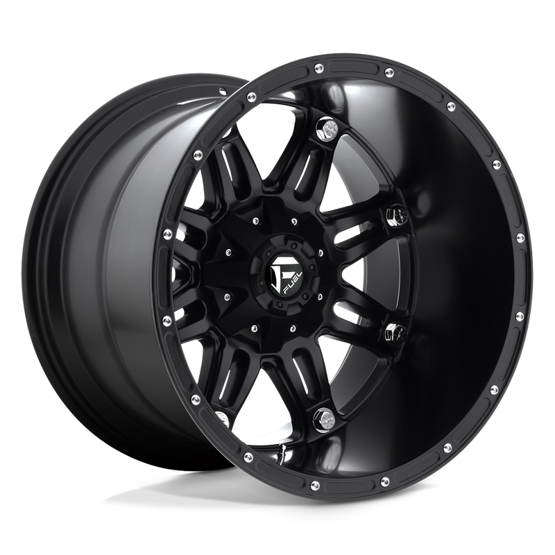 Fuel - D531 HOSTAGE - Black - MATTE BLACK - 20" x 14", -76 Offset, 6x135/139.7 (Bolt Pattern), 106.1mm HUB