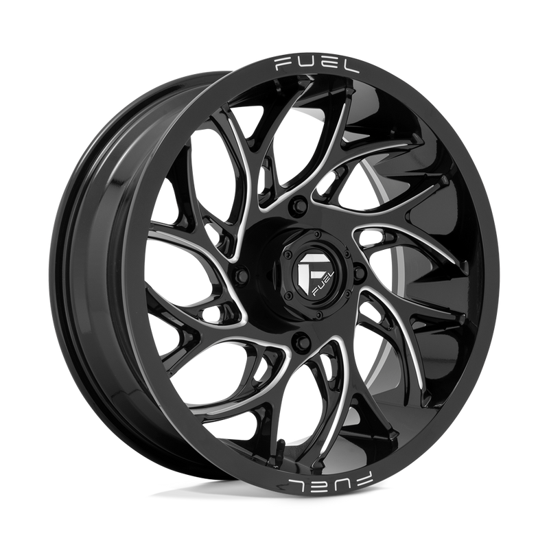 Fuel UTV - D741 RUNNER - Black - GLOSS BLACK MILLED - 18" x 7", 13 Offset, 4x137 (Bolt Pattern), 110.1mm HUB