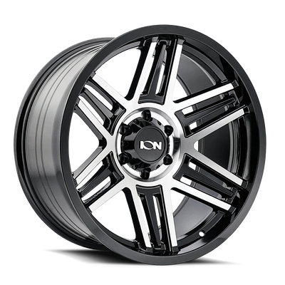 Ion Alloy - 147 - Black - BLACK MACHINED - 17" x 9", 0 Offset, 8x170 (Bolt Pattern), 125.2mm HUB