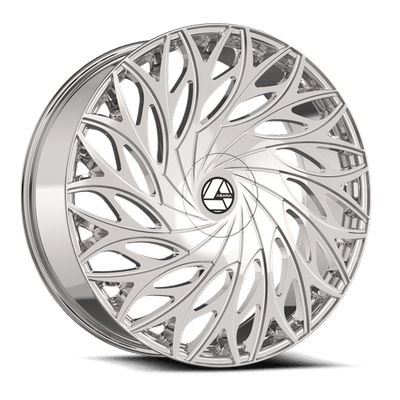 Azara - AZA-525 - Chrome - Nano Chrome - 26" x 9.5", 22 Offset, 6x135/139.7 (Bolt pattern), 87.1mm HUB