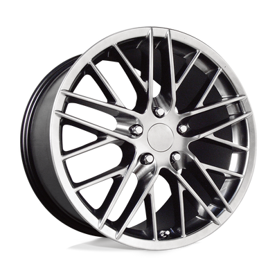 OE Creations - PR121 - Gunmetal - HYPER SILVER DARK - 18" x 8.5", 56 Offset, 5x120.65 (Bolt Pattern), 70.7mm HUB