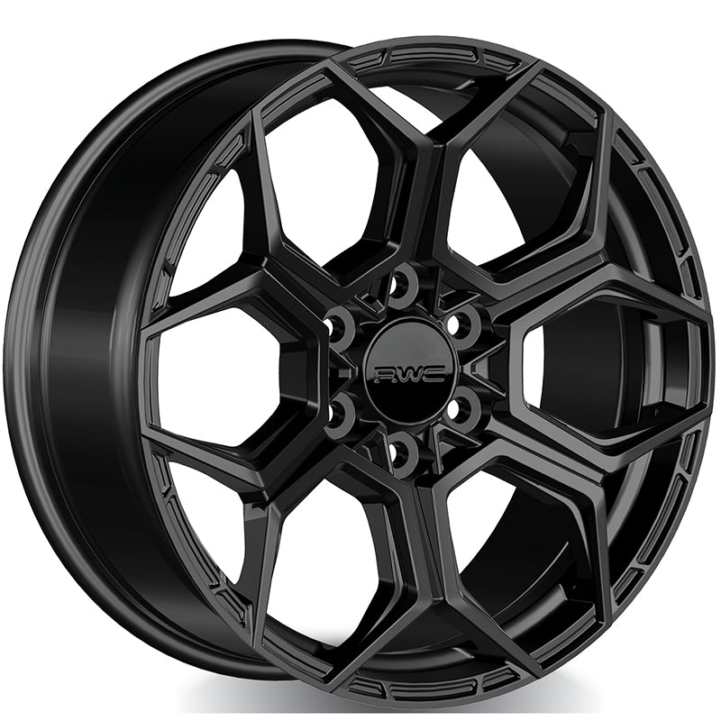 RWC - FO180 - Black - Satin Black - 18" x 8", 18 Offset, 6x135 (Bolt pattern), 87.10mm HUB