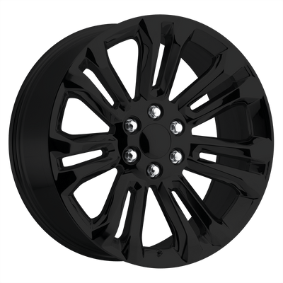 OE Creations - PR205 - Black - GLOSS BLACK - 22" x 9", 24 Offset, 6x139.7 (Bolt Pattern), 78.1mm HUB