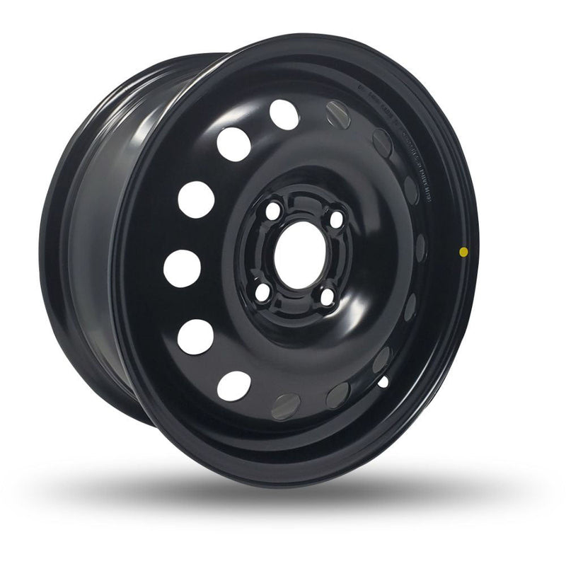 DTD - Steel - Black - Black - 15" x 6", 47 Offset, 4x108 (Bolt Pattern), 63.3mm HUB
