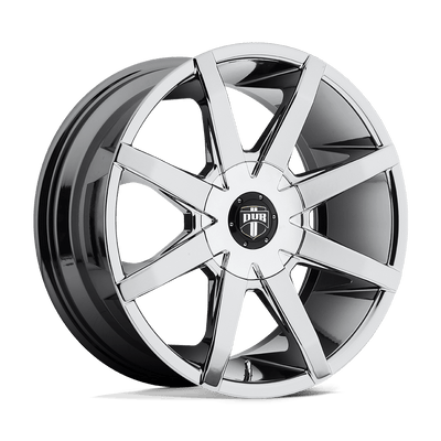 DUB - S111 PUSH - Polished - CHROME PLATED - 24" x 9.5", 25 Offset, 6x135/139.7 (Bolt Pattern), 87.1mm HUB