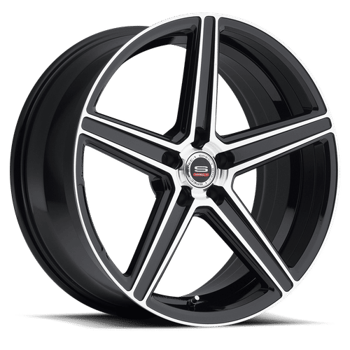 Spec-1 Racing - SP-8 - Black - Gloss Black Machined - 20" x 9", 35 Offset, 5x114.3 (Bolt pattern), 73.1mm HUB