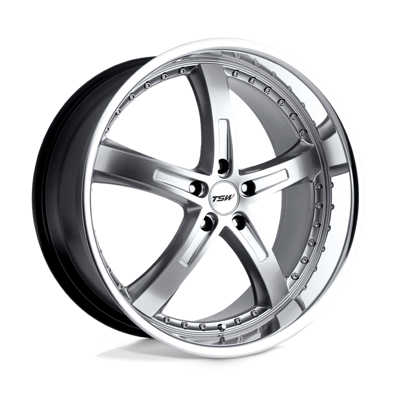 TSW Wheels - JARAMA - Silver - Hyper Silver with Mirror Cut Lip - 17" x 8", 40 Offset, 5x108 (Bolt Pattern), 72.1mm HUB