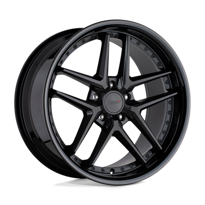 TSW Wheels - PREMIO - Black - MATTE BLACK WITH GLOSS BLACK LIP - 19" x 9.5", 20 Offset, 5x120 (Bolt Pattern), 76.1mm HUB