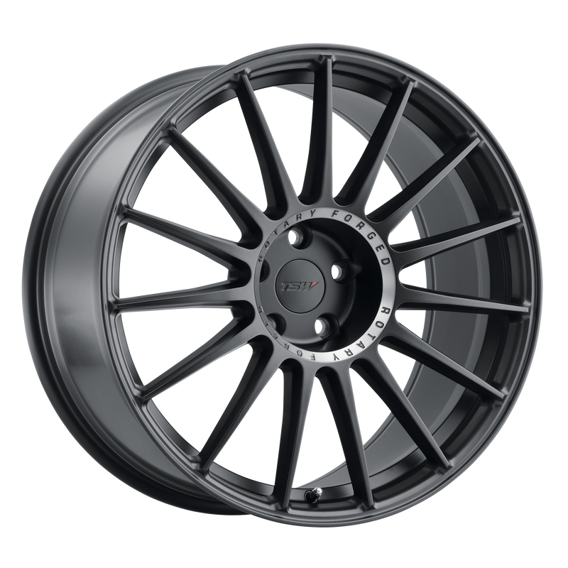 TSW Wheels - PADDOCK - Gunmetal - SEMI GLOSS BLACK W/ MACHINED TINTED RING - 20" x 9", 4 Offset, 5x112 (Bolt Pattern), 66.56mm HUB