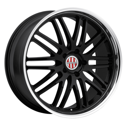 Victor Equipment Wheels - LEMANS - Black - GLOSS BLACK W/ MIRROR CUT LIP - 19" x 9.5", 49 Offset, 5x130 (Bolt Pattern), 71.5mm HUB