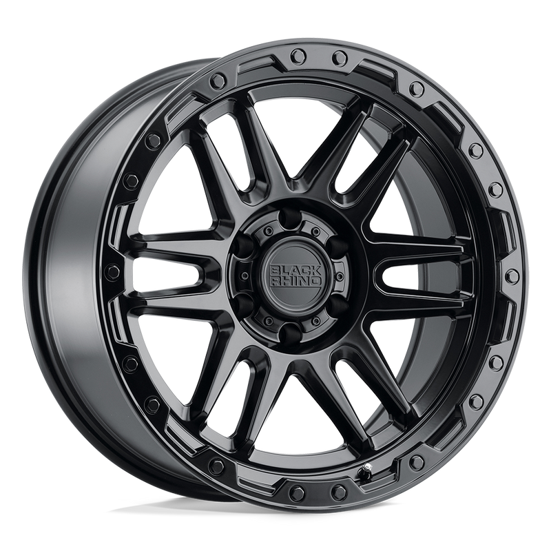 Black Rhino - APACHE - Black - MATTE BLACK WITH BLACK BOLTS - 18" x 9", -18 Offset, 5x127 (Bolt Pattern), 71.5mm HUB
