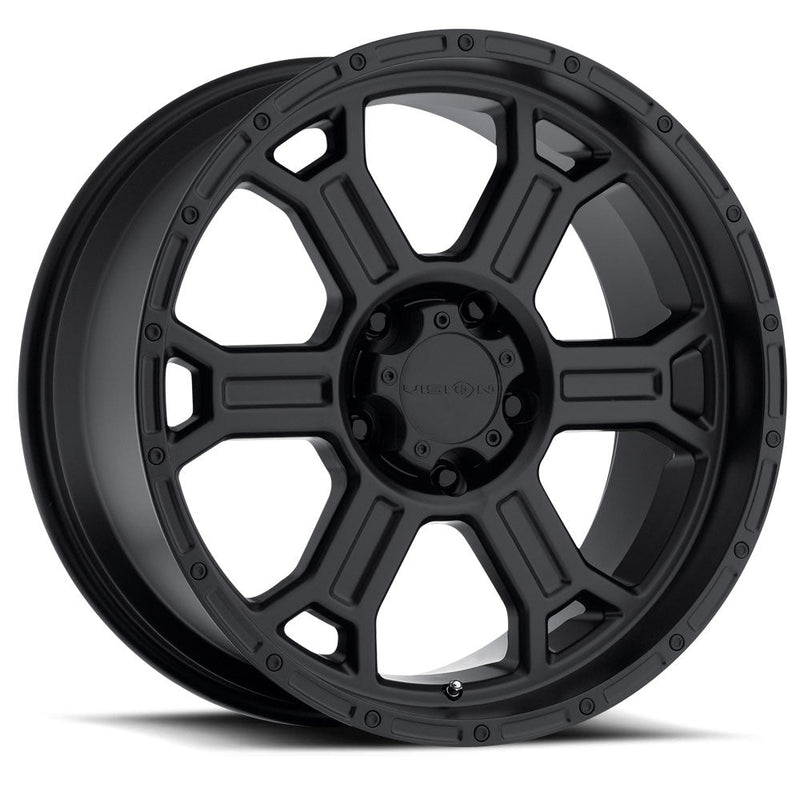 Vision Wheel Off-Road - 372 RAPTOR - Black - Matte Black - 17" x 9", -12 Offset, 5x127 (Bolt Pattern), 78.1mm HUB