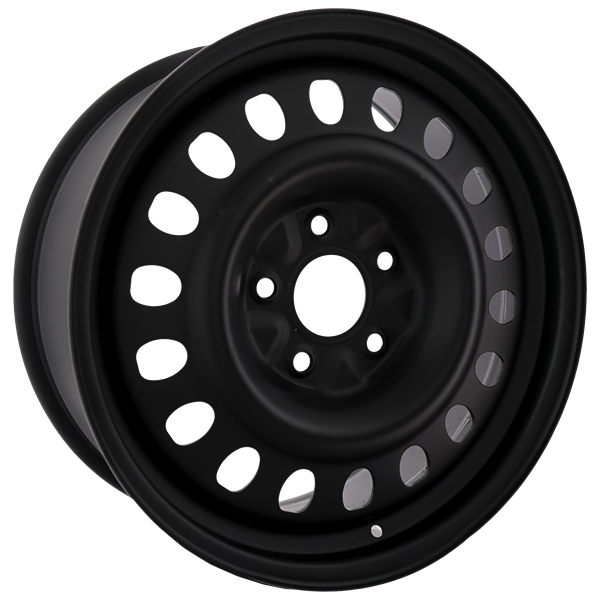 Envy Wheels - NX4 STEEL WHEEL - Black - FLAT BLACK - 18" x 7.5", 50 Offset, 5x112 (Bolt Pattern), 66.6mm HUB