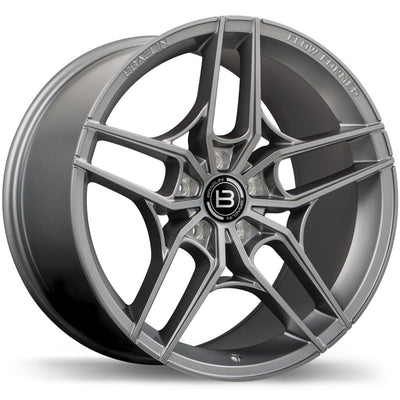Braelin - BR12 - Black - Satin Charcoal - 19" x 10.5", 30 Offset, 5x114.3 (Bolt Pattern), 60.1mm HUB