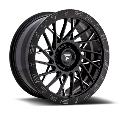 Fittipaldi Offroad - FTF03 - Black - Black Milled - 20" x 9", 6 Offset, 6x139.7 (Bolt Pattern), 78.1mm HUB