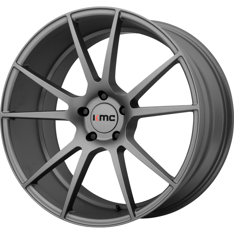 KMC Wheels - KM709 FLUX - Gunmetal - Charcoal - 20" x 8.5", 25 Offset, 5x120 (Bolt Pattern), 74.1mm HUB