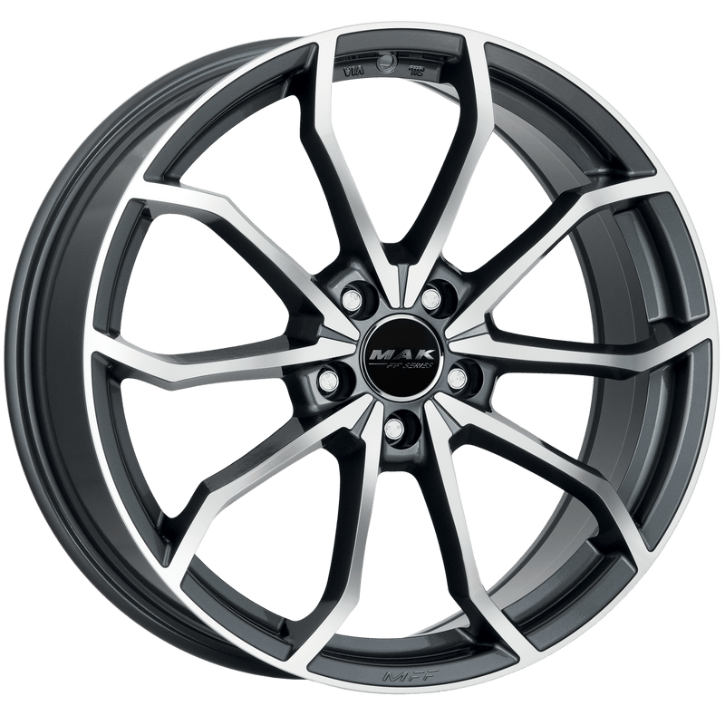 Mak Wheels - LOWE-FF - Gunmetal - GUN MET-MIRROR FACE - 18" x 7.5", 51 Offset, 5x112 (Bolt Pattern), 57.1mm HUB