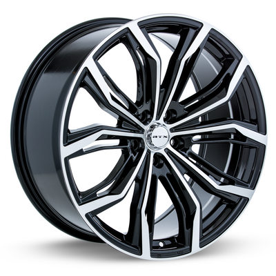 RTX Wheels - Black Widow - Black - Black Machined - 19" x 8.5", 35 Offset, 5x120 (Bolt Pattern), 74.1mm HUB