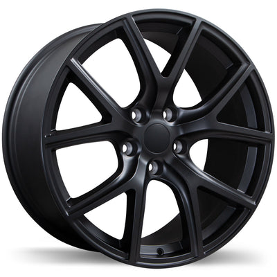 Replika - R217A - Black - Satin Black - 20" x 9", 34 Offset, 5x127 (Bolt Pattern), 71.5mm HUB