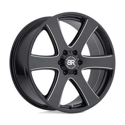 Black Rhino - HAKA - Black - Gloss Black with Milled Spokes - 22" x 9.5", 30 Offset, 6x135 (Bolt Pattern), 87.1mm HUB