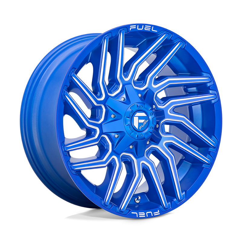 Fuel - D774 TYPHOON - ANODIZED BLUE MILLED - 22" x 10", -18 Offset, 5x114.3/127 (Bolt Pattern), 78.1mm HUB