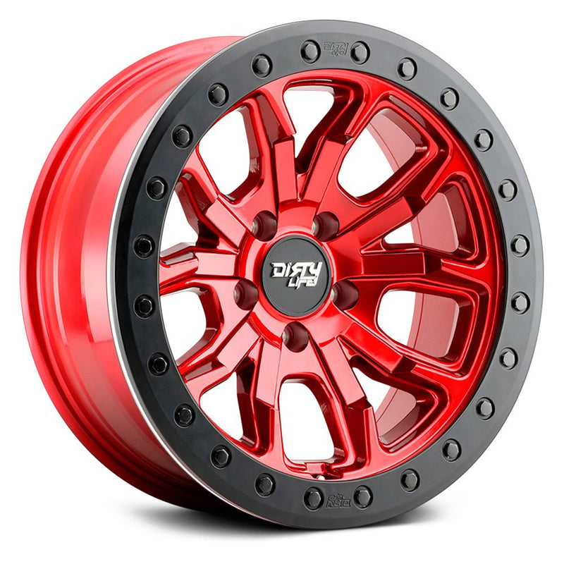 Dirty Life - DT-1 - CRIMSON CANDY RED - 17" x 9", -38 Offset, 6x135 (Bolt Pattern), 87.1mm HUB
