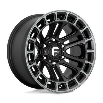Fuel - D720 HEATER - Black - MATTE BLACK DOUBLE DARK TINT MACHINED - 17" x 9", -12 Offset, 6x135 (Bolt Pattern), 87.1mm HUB