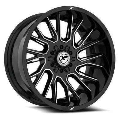 XF Off-Road - XF-230 - Black - Gloss Black Machined - 18" x 9", 0 Offset, 5x127/139.7 (Bolt pattern), 78.1mm HUB