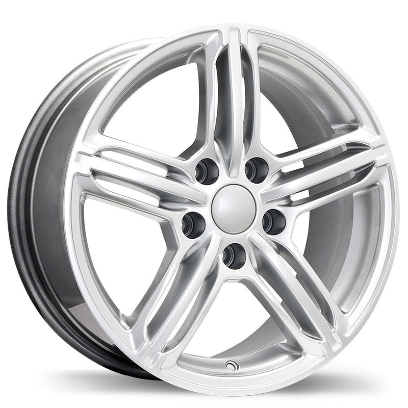 Replika - R133A - Silver - Hyper Silver - 16" x 7", 45 Offset, 5x112 (Bolt Pattern), 57.1mm HUB