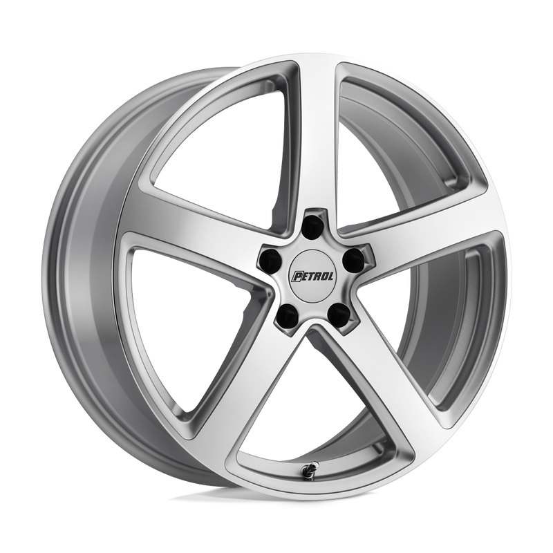Petrol Wheels - P2A - Silver - SILVER WITH MACHINED CUT FACE - 18" x 8", 32 Offset, 5x112 (Bolt Pattern), 72.1mm HUB