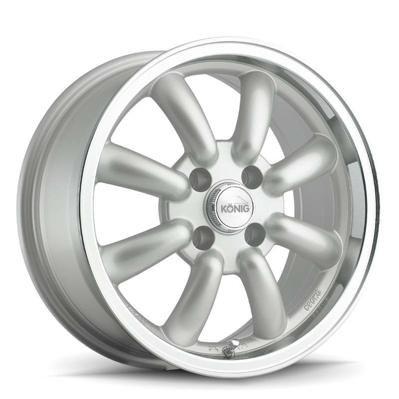Konig - Rewind - Silver - Silver - 15" x 7", 20 Offset, 4x100 (Bolt Pattern), 73.1mm HUB