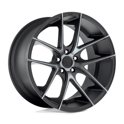 Niche - M130 TARGA - Black - Matte Black Double Dark Tint - 20" x 10", 40 Offset, 5x112 (Bolt Pattern), 66.6mm HUB