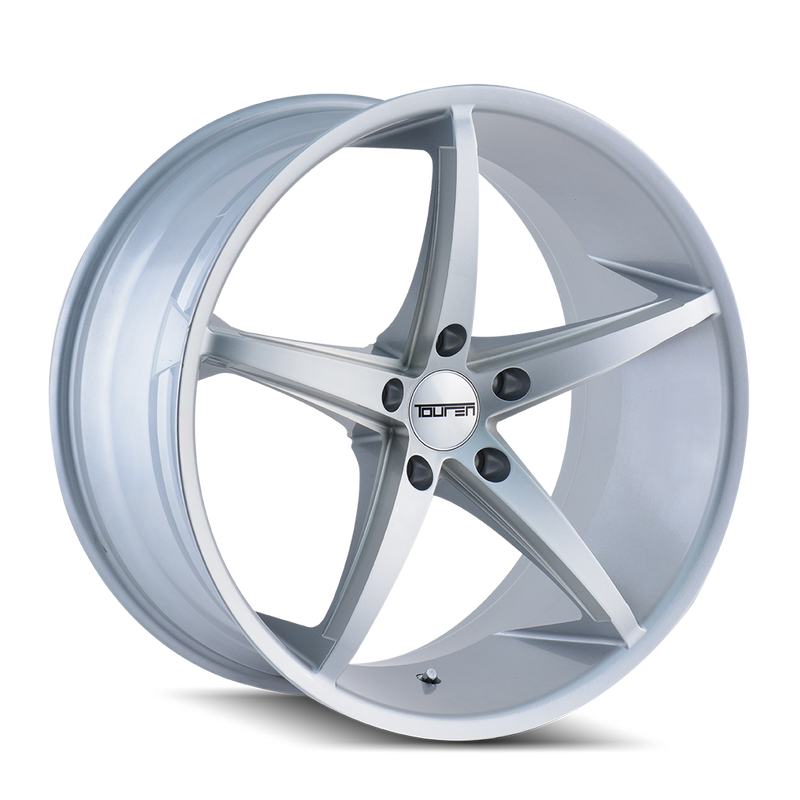Touren - TR70 - Silver - SILVER/MILLED SPOKES - 18" x 8", 35 Offset, 5x120 (Bolt Pattern), 74.1mm HUB