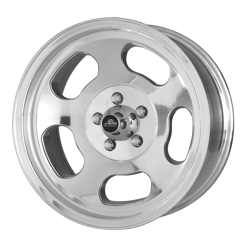 American Racing Vintage - VN69 ANSEN SPRINT - Silver - POLISHED - 15" x 8", 0 Offset, 5x127 (Bolt Pattern), 83.06mm HUB