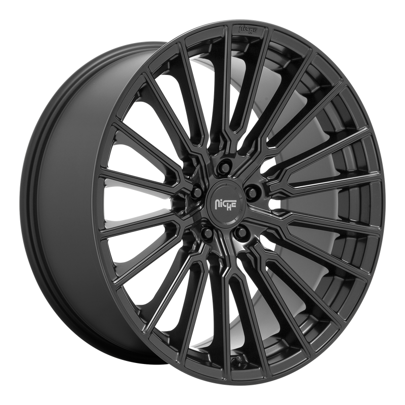 Niche - M250 PREMIO - Gunmetal - MATTE BLACK - 22" x 10", 2 Offset, 5x112 (Bolt Pattern), 66.56mm HUB