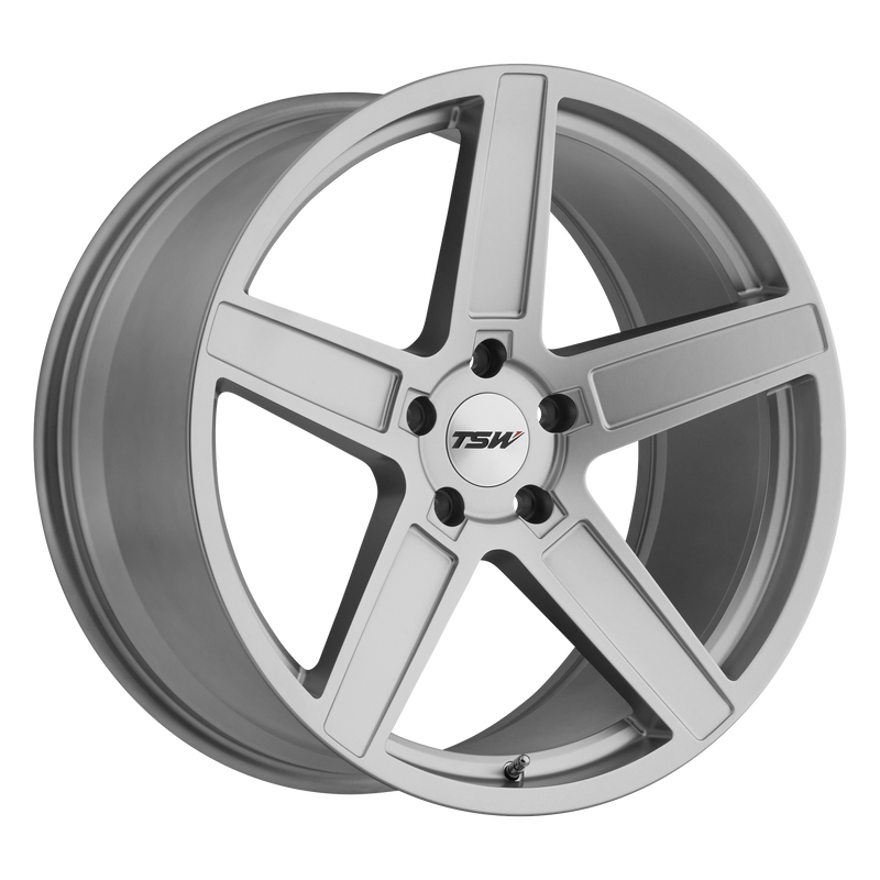 TSW Wheels - ASCENT - Gunmetal - MATTE TITANIUM SILVER - 18" x 8.5", 32 Offset, 5x112 (Bolt Pattern), 72.1mm HUB
