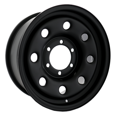 Envy Wheels - NX4 STEEL WHEEL - Black - FLAT BLACK - 16" x 7", 15 Offset, 6x139.7 (Bolt Pattern), 110mm HUB