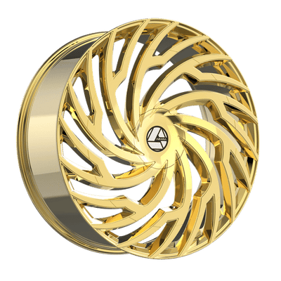 Azara - AZA-536 - Gold - Nano Gold - 20" x 8.5", 35 Offset, 5x112/114.3 (Bolt pattern), 74.1mm HUB