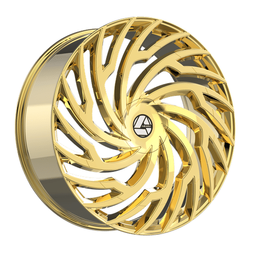 Azara - AZA-536 - Gold - Nano Gold - 20" x 8.5", 35 Offset, 5x112/114.3 (Bolt pattern), 74.1mm HUB