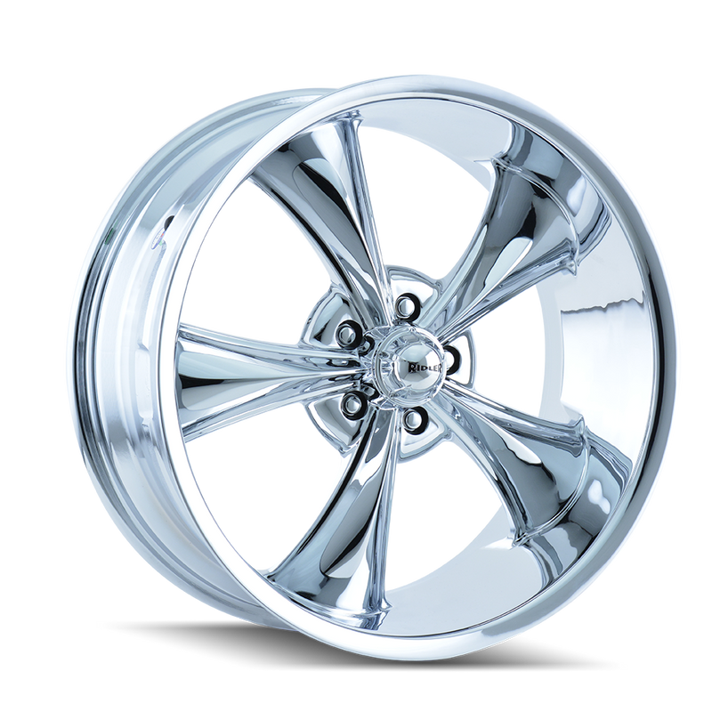 Ridler - 695 - Chrome - CHROME - 17" x 7", 0 Offset, 5x127 (Bolt Pattern), 83.8mm HUB