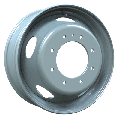 Envy Wheels - Dually Steel Wheel - Grey - GREY - 19.5" x 6", 136 Offset, 8x225 (Bolt Pattern), 170.1mm HUB