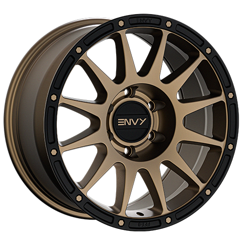 Envy Wheels - FFT8BZ - Bronze - BRONZE / BLACK LIP - 17" x 8.5", 10 Offset, 6x139.7 (Bolt Pattern), 78.1mm HUB