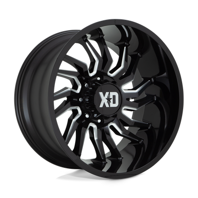 XD Series - XD858 TENSION - Black - GLOSS BLACK MILLED - 22" x 10", -18 Offset, 8x170 (Bolt Pattern), 125.1mm HUB