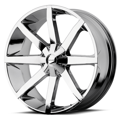 KMC Wheels - KM651 SLIDE - Chrome - CHROME - 20" x 8.5", 38 Offset, 6x120 (Bolt Pattern), 72.6mm HUB