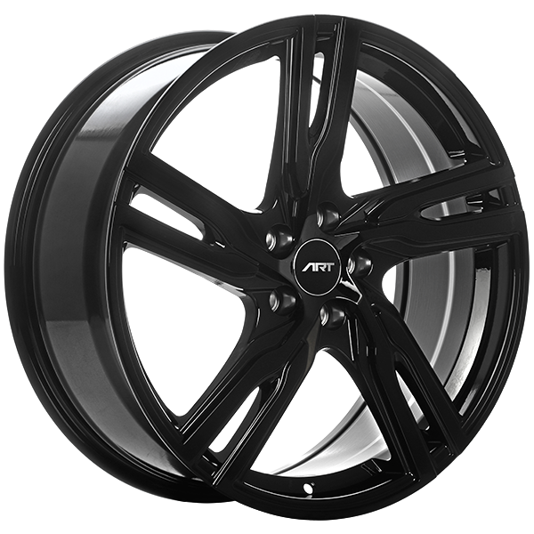 ART - Replica 218 - Black - Gloss Black - 20" x 8", 45 Offset, 5x108 (Bolt Pattern), 63.4mm HUB