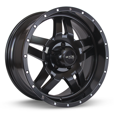 RTX Wheels - Mesa - Black - Satin Black - 15" x 6", 0 Offset, 6x139.7 (Bolt Pattern), 108mm HUB