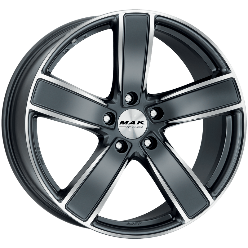 Mak Wheels - TURISMO-D-FF - Gunmetal - GUN MET-MIRROR FACE - 20" x 10.5", 55 Offset, 5x130 (Bolt Pattern), 71.6mm HUB