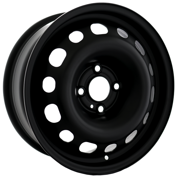 Envy Wheels - NX4 STEEL WHEEL - Black - FLAT BLACK - 16" x 6.5", 45 Offset, 4x108 (Bolt Pattern), 63.4mm HUB